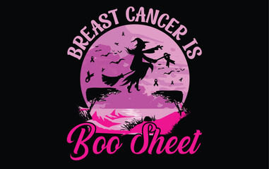 Halloween Breast Cancer Awareness T-Shirt Design | Pink Ribbon | Spooky Cute | Support Tee