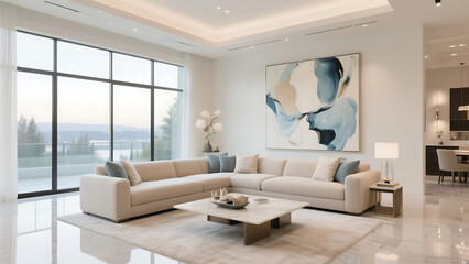 modern living room with sofa
