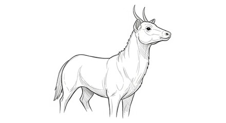 Fototapeta premium vector illustration of a goat