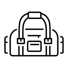 A linear style icon of sports bag