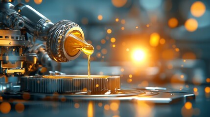 Industrial oil extraction process in high-tech facility close-up view science and technology focus