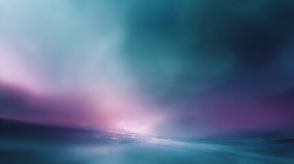 Ethereal Teal and Purple Aurora: A Breathtaking Abstract Landscape