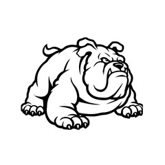 Illustration of a bulldog vector 