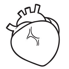 Infected Human Heart Outline Icon