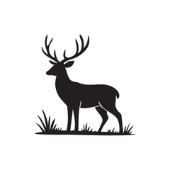 elegant-deer-sideview-silhouette-art