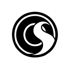 black and white abstract swirl