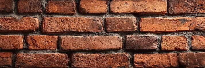 Fototapeta premium Rustic Charm in a Textured Panorama with Aged Brickwork and Time-Etched Surfaces for Design Use