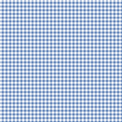 Medium Blue Gingham Seamless Pattern, Dusty Blue and White Checkered Background
