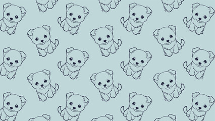 Fototapeta premium Adorable Puppy Patterns for Your Designs!