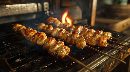 Yakitori: Japanese Grilled Chicken Skewers - Delicious Food Photography