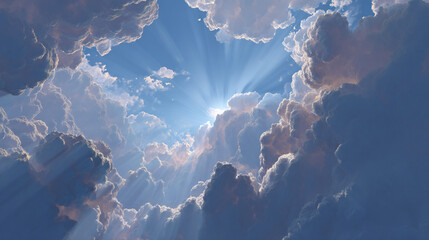 Sun Rays Breaking Through Clouds: A Stunning Sky View
