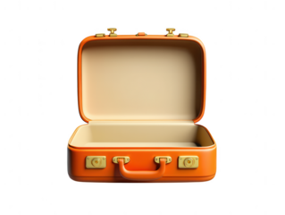 Open Orange Suitcase