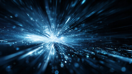 Blue Light Burst: Abstract Radial Background Texture
