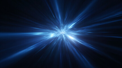 Celestial Burst: Stunning Blue Light Explosion