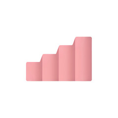 Pink Ascending Bars: Minimalist Growth Chart Graphic