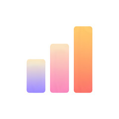 Ascending Gradient Bar Chart: Pastel Color Scheme for Presentations