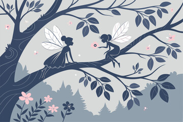 Winged Whispers on Branches