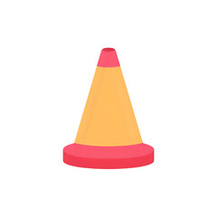 Vibrant Traffic Cone Illustration: A Simple Design Element