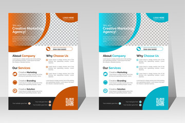 Creative Corporate Flyer Design Set, Brochure Template Design, abstract business flyer, vector template design. Brochure design, cover, annual report, poster, flyer design