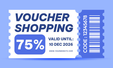 75 Percent Off Discount Coupon Template Design