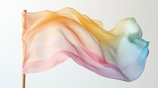 Soft Pastel Rainbow Fabric Representing Pride and Inclusivity