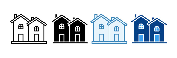 Townhouse  Icon Set Multiple Style Collection
