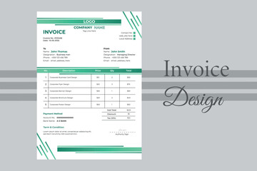 Business invoice vector design template