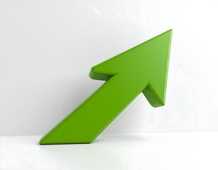 Green arrow graphic on white background