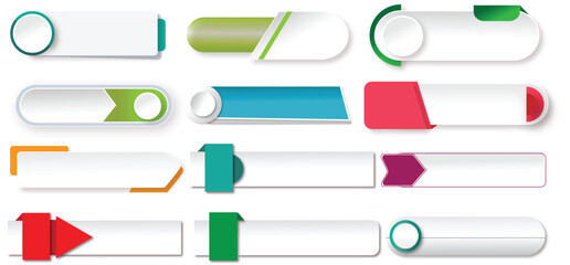 Infographic banners collection vector illustration