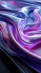 Obraz premium Vibrant Abstract 3D Art Featuring Satin Swirls and Gradient Textures in a Colorful Background Design