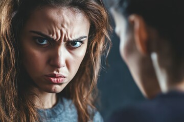 Critical Person. Verbal Abuse and Bullying: Angry Woman Criticizing Her Friend