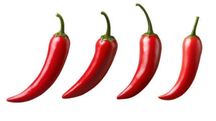 Red hot chili pepper on white background