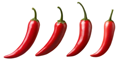 Red hot chili pepper on white background
