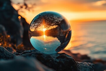 Crystal Ball Prediction. Mystic Divination of Future Vision and Fortune-Telling