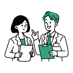 business man and woman