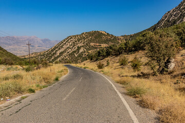 Rural road near Azadi town, Kurdistan Region of Iraq