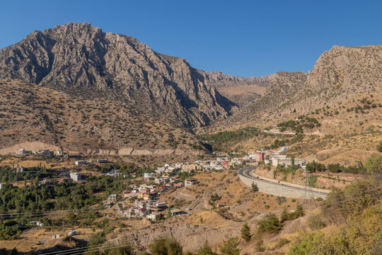 Lower part of Amedi (Amadiye) town, Kurdistan Region of Iraq