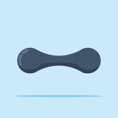 illustration of barbell or dumbbell weights with minimalist shape. design for gym, bodybuilding or sports