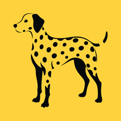 Fototapeta premium dalmatian silhouette subtle spot outlines vector