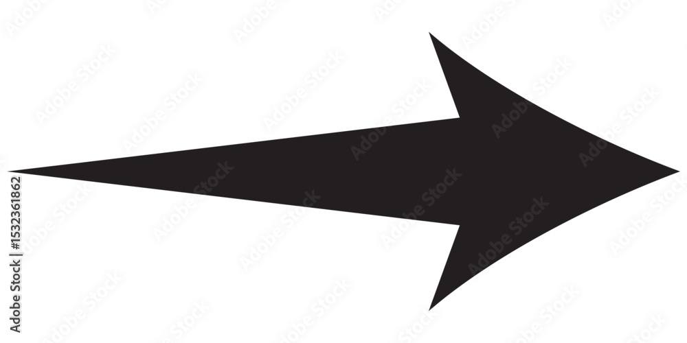 Poster long arrow icon. long arrow vector. flat style arrow symbol. black direction pointer, straight point