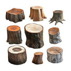 Collection of Tree Stump Textures Perfect for Design Projects  Backgrounds