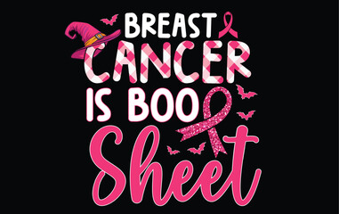 Halloween Breast Cancer Awareness T-Shirt Design | Pink Ribbon | Spooky Cute | Support Tee