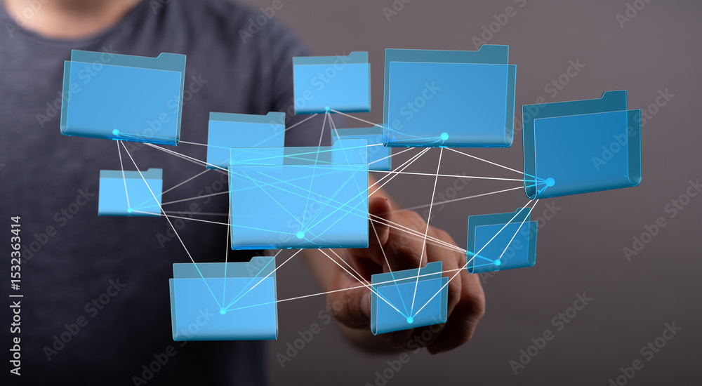 Poster Efficiently manage and share files with our secure network system. Enhance collaboration and data accessibility.