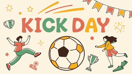 Fun Kick Day Illustration