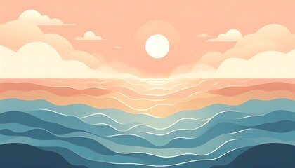 &ldquo;Pastel Sunset Mountain Vector &ndash; Minimalist Nature Landscape for Wallpapers & Wall Art&rdquo;

