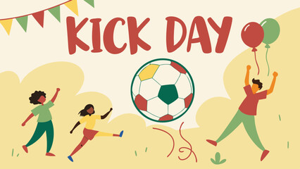 Fun Kick Day Illustration