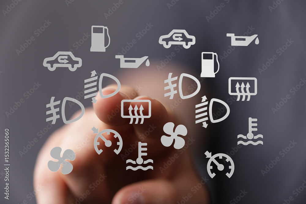 Poster learn to identify and understand common car dashboard warning lights. prevent costly repairs!