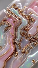 Fototapeta premium Abstract circuit pattern with vibrant colors.