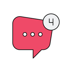 SMS Notification Vector icon