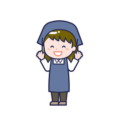 Obraz premium スタッフ／ななめ／女性 11